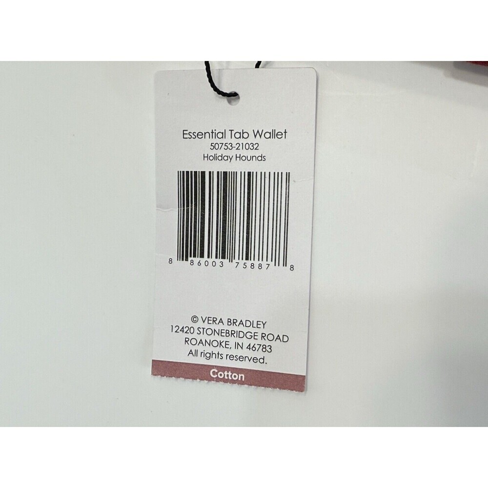 Vera Bradley Wristlet Holiday Hounds ID cardholder Wallet Cotton 2024 Dogs - Picture 5 of 8